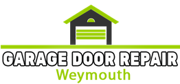 Logo: Garage Door Repair Weymouth with a green roof and garage illustration.