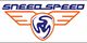 Logo with "Sneedspeed" text, orange wings, and blue wheel design on a white background.