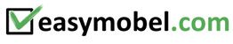 Logotipo de easymobel.com con una marca de verificación verde al lado izquierdo del texto.