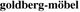Schwarzer Text "goldberg-möbel" auf weißem Hintergrund.