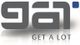 Logo mit grauem Text "gal" und blauem Punkt. Darunter steht "GET A LOT".