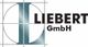 Logo mit großem "L" und Text "LIEBERT GmbH" auf Gitterhintergrund, in Blau- und Grautönen.