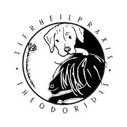 Logo mit Hund, Pferd und Meerschweinchen im Kreis; Text: Tierheilpraxis Theodoridis.