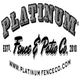 Platinum Fence & Patio Co. logo with website URL www.PlatinumFenceCo.com. Established 2010.