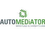 Logo von AutoMediator, grüner und grauer Text mit dem Slogan "Beratung & Vermittlung".