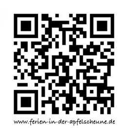 QR-Code mit URL: www.ferien-in-der-apfelscheune.de