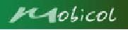 Texto "Mobicel" en fondo verde.