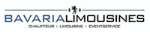 Logo von Bavaria Limousines mit Schriftzug: "Chauffeur - Limousine - Experience" in Blau und Schwarz.