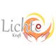 Logo mit Schriftzug "Lichtkraft", umgeben von spiralförmigen Händen und farbigen Wirbeln.