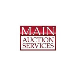 Main Auction Services logo with red and white colors.