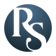 RS logo in black on a dark blue circle background.