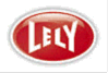 Rotes Lely-Logo in ovaler Form mit weißem Rand und weißem Schriftzug auf rotem Hintergrund.