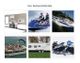 Collage of various rental options: camper, jet skis, boats, and snowmobiles.