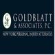 Goldblatt & Associates logo, New York personal injury attorneys, dark background.