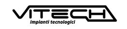 Logo con testo "VITECH impianti tecnologici" in carattere nero su sfondo bianco.