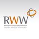 RWW-Logo: Versicherungsspezialisten, Slogan: Verstehen. Vertrauen. Verwirklichen. Orange-Grau-Kugeln.