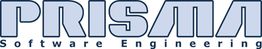 Logo mit Text "PRISMA Software Engineering" in blauen Buchstaben auf weißem Hintergrund.