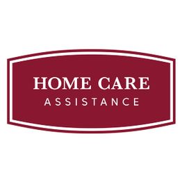 Red sign with the text "Home Care Assistance" in white.