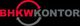 Logo mit der Aufschrift "BHKW KONTOR", umgeben von roten und grauen Pfeilen auf schwarzem Hintergrund.