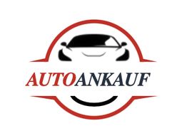 Logo mit Autodetail und den Worten „Autoankauf“ in Rot und Blau.