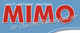 Textlogo „MIMO“ mit Slogan „Ihr Beschriftungspartner“ vor blauem Hintergrund.