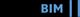 Logo con testo "BIM" in blu su sfondo nero.