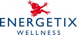Energetix Wellness Logo mit rotem Frosch über dem Schriftzug.