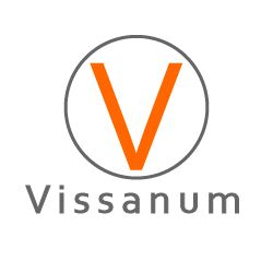 Logotipo de Vissanum con una "V" naranja dentro de un círculo. Texto "Vissanum" abajo.
