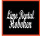 "Limo Rental Hoboken" text in white on black background with red border.