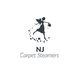 Silhouette of fairy with bouquet above "NJ Carpet Steamers" text.
