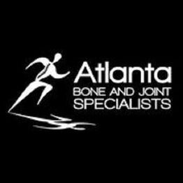 Silhouette of a running figure with text: Atlanta Bone and Joint Specialists.