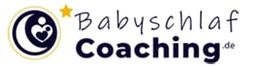Logo von "Babyschlaf Coaching" mit einem stilisierten Mond und einer kleinen gelben Stern.