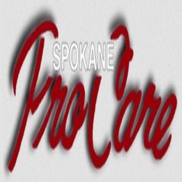 Text reads "Spokane Pro Care" in a stylized red and white font.