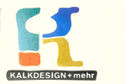 Buntes Logo mit abstrakten Formen und der Aufschrift "KALKDESIGN+mehr".