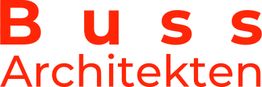 Roter Text auf weißem Hintergrund: "Buss Architekten".