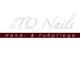 Logo mit Schriftzug "iTQ Nails" und "Hand- & Fußpflege" auf weißem Hintergrund.