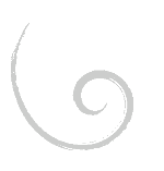 Graues, spiralförmiges Logo auf weißem Hintergrund.
