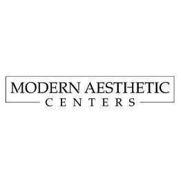 Logo with text "Modern Aesthetic Centers" in a clean, black font.