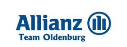 Logo der Allianz mit der Aufschrift "Team Oldenburg" in blauem Text.