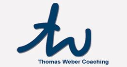 Logo von "Thomas Weber Coaching" mit stilisiertem blauen "tw" auf weißem Hintergrund.