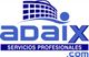 Logotipo de Adaix, empresa de servicios profesionales, con diseño de edificio estilizado.