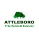 Logo with trees and text: "ATTLEBORO Tree Removal Services" in green.