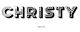 Texte "CHRISTY" avec différentes polices. En dessous: "Depuis 2013".