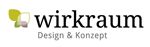 Logo: "wirkraum Design & Konzept" mit grünen Blättern links neben dem Text.