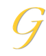 Buchstabe "G" in gelber, kursiver Schrift auf weißem Hintergrund.