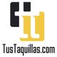 Logo de TusTaquillas.com con diseño en negro y amarillo.