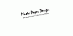 Text: "Monte Paper Design - Einzigartige Dekoration". Schwarzer Text auf weißem Hintergrund.