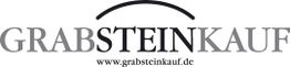 Logo mit der Aufschrift "GRABSTEINKAUF" und der Website "www.grabsteinkauf.de" darunter.