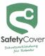 Grünes Logo mit Schild und Buchstabe S, Text: "SafetyCover, Schutzverkleidung für Roboter".