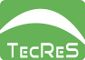 Grünes Logo mit weißem Bogen und dem Schriftzug „TecReS“ in Weiß darunter.